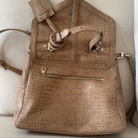 Tory Burch 797 Medium Crocodile-Embossed Satchel - Picture 12 of 14